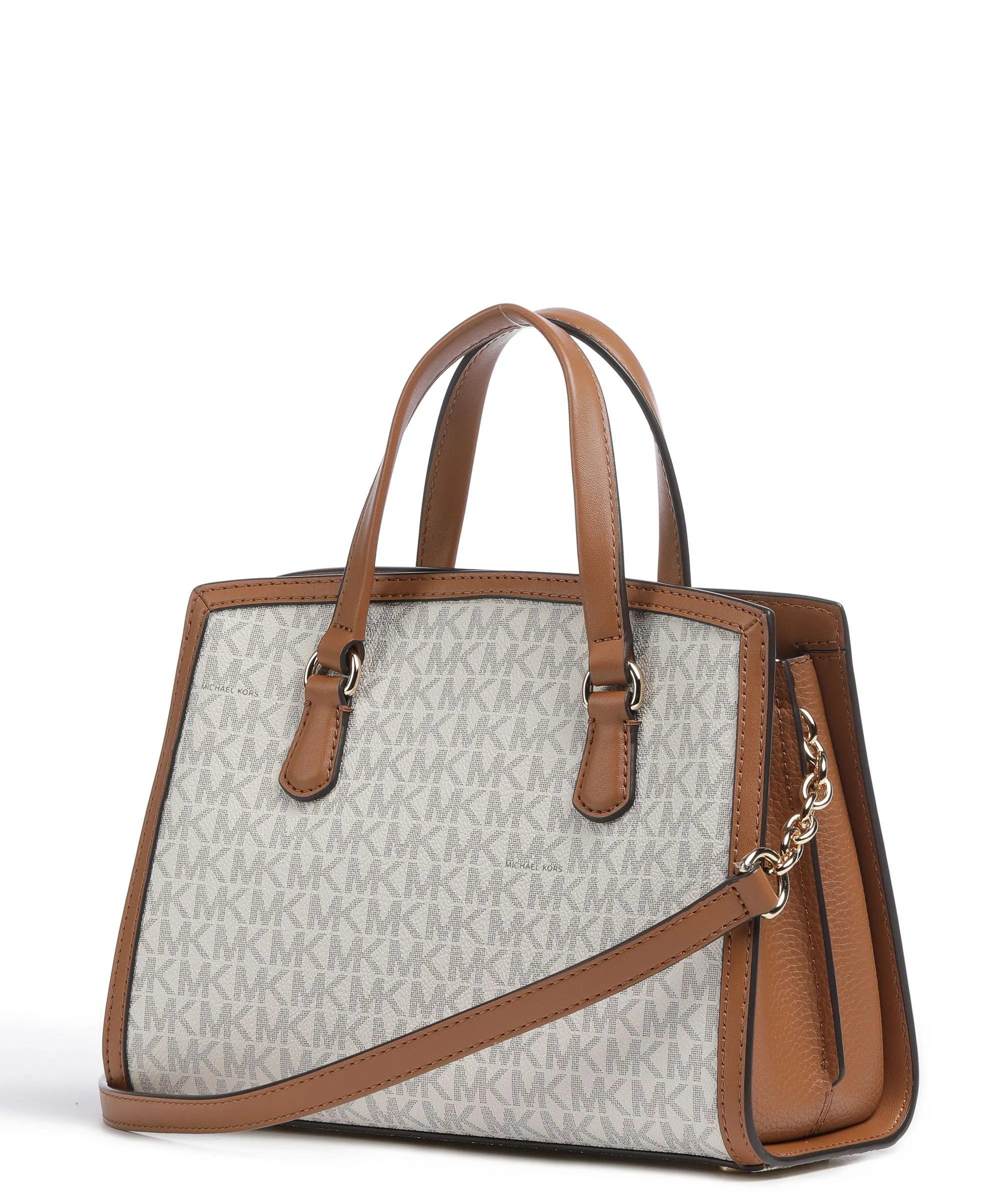  Michael Kors Chantal Borsa a mano tela avorio/marrone  