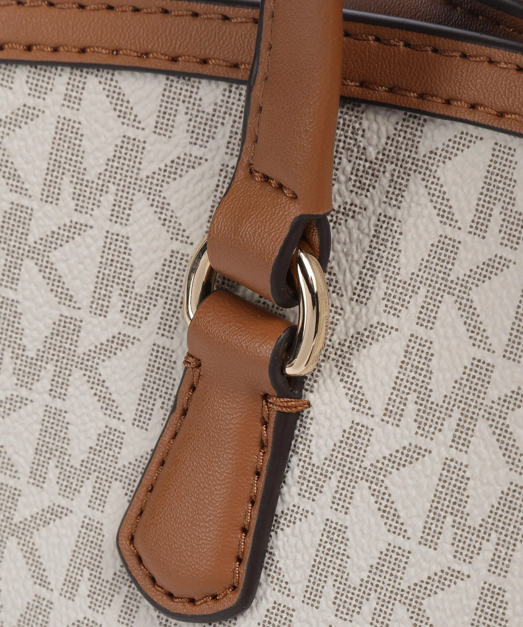  Michael Kors Chantal Borsa a mano tela avorio/marrone  