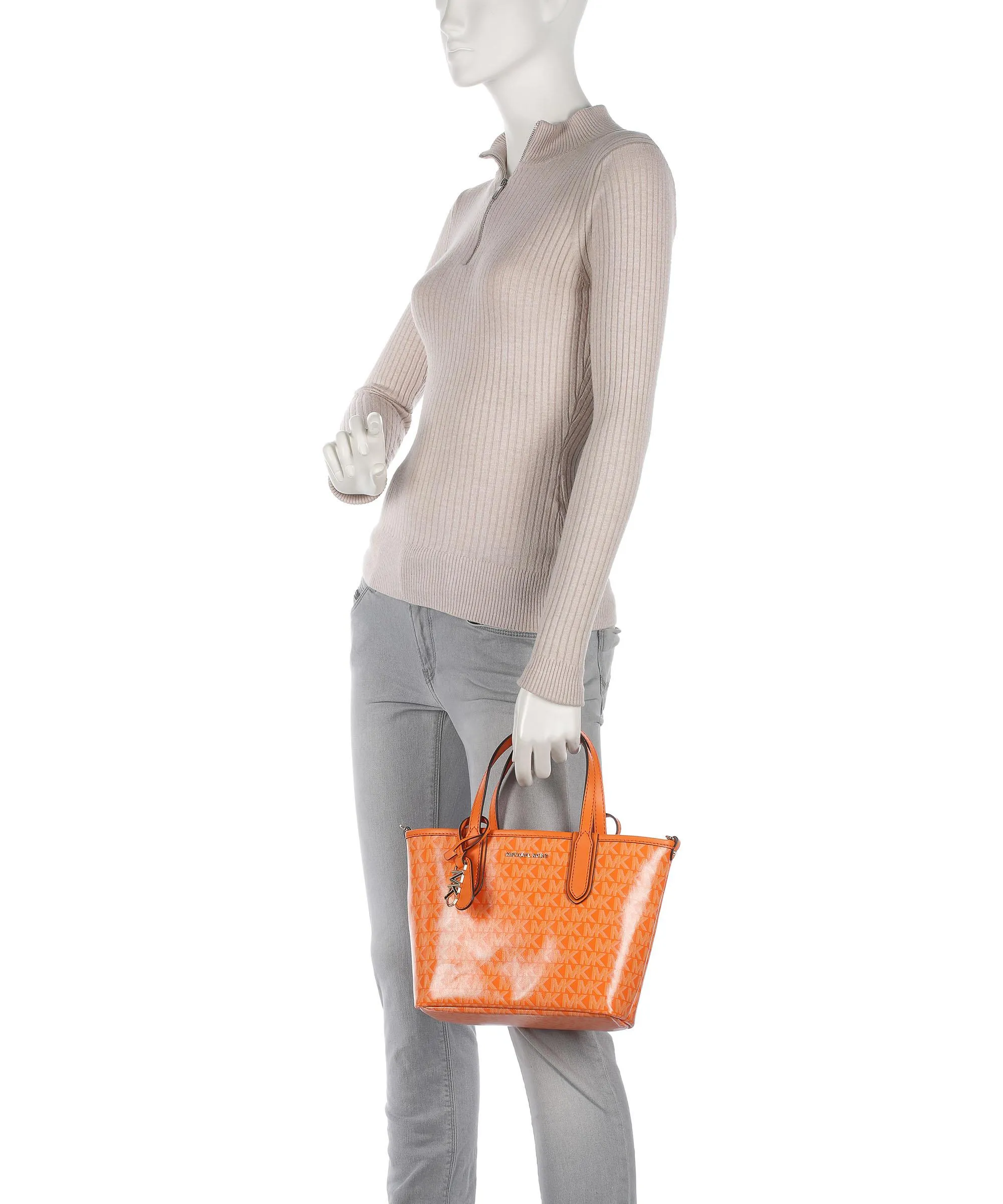  Michael Kors Eliza Borsa a mano plastica arancio  