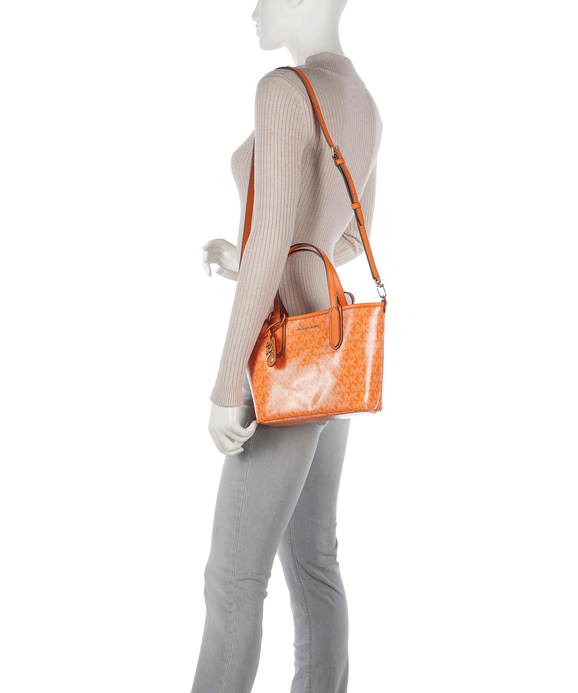  Michael Kors Eliza Borsa a mano plastica arancio  