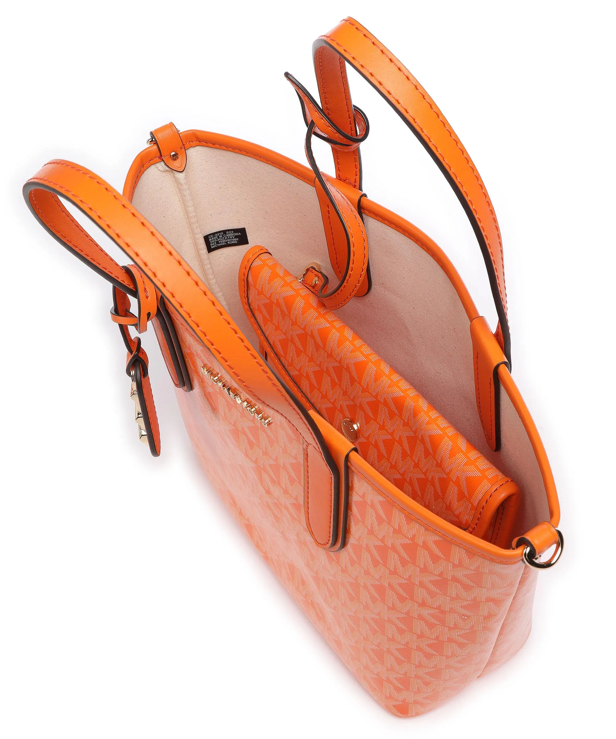  Michael Kors Eliza Borsa a mano plastica arancio  