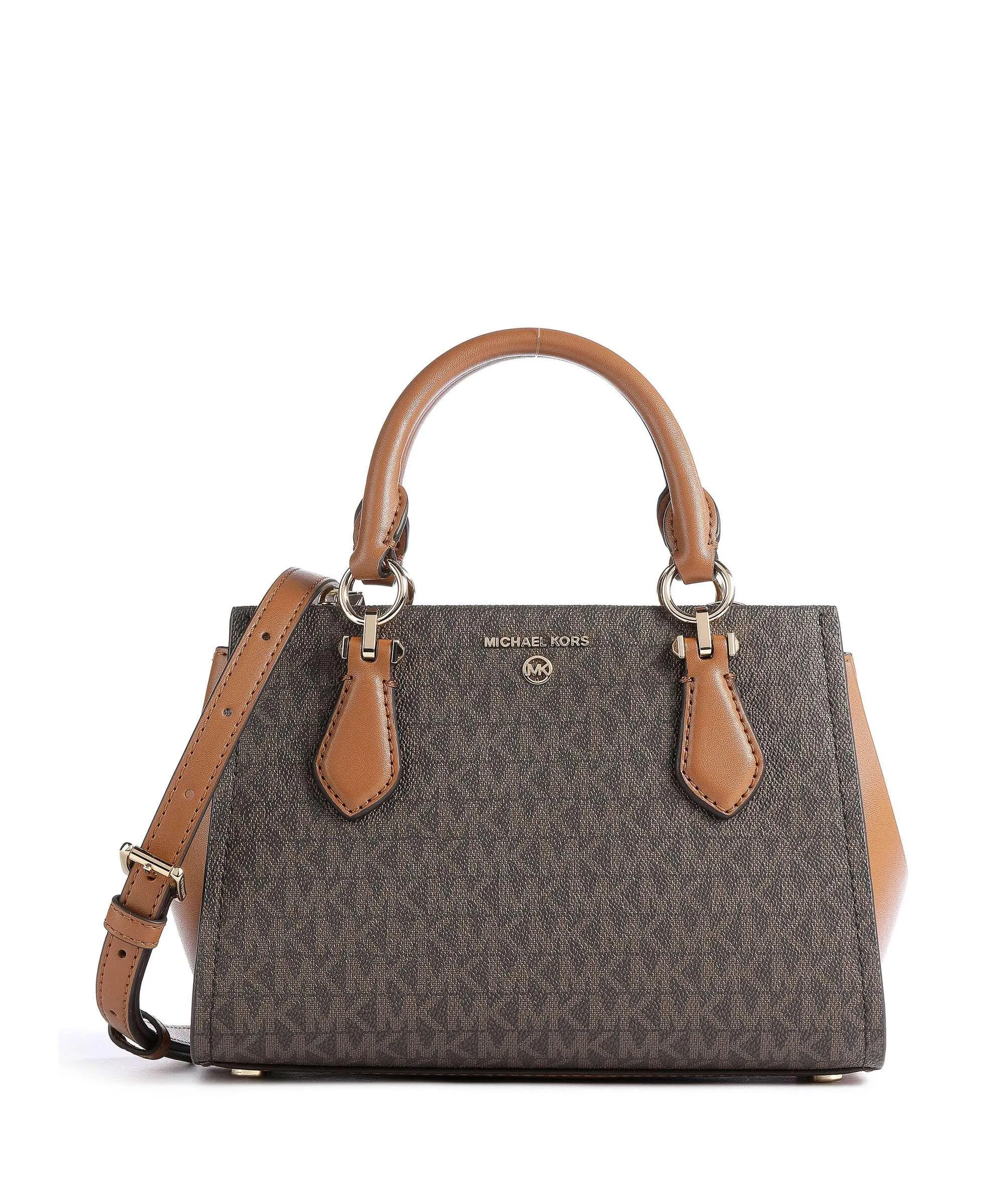  Michael Kors Marilyn Borsa a mano tela marrone scuro  