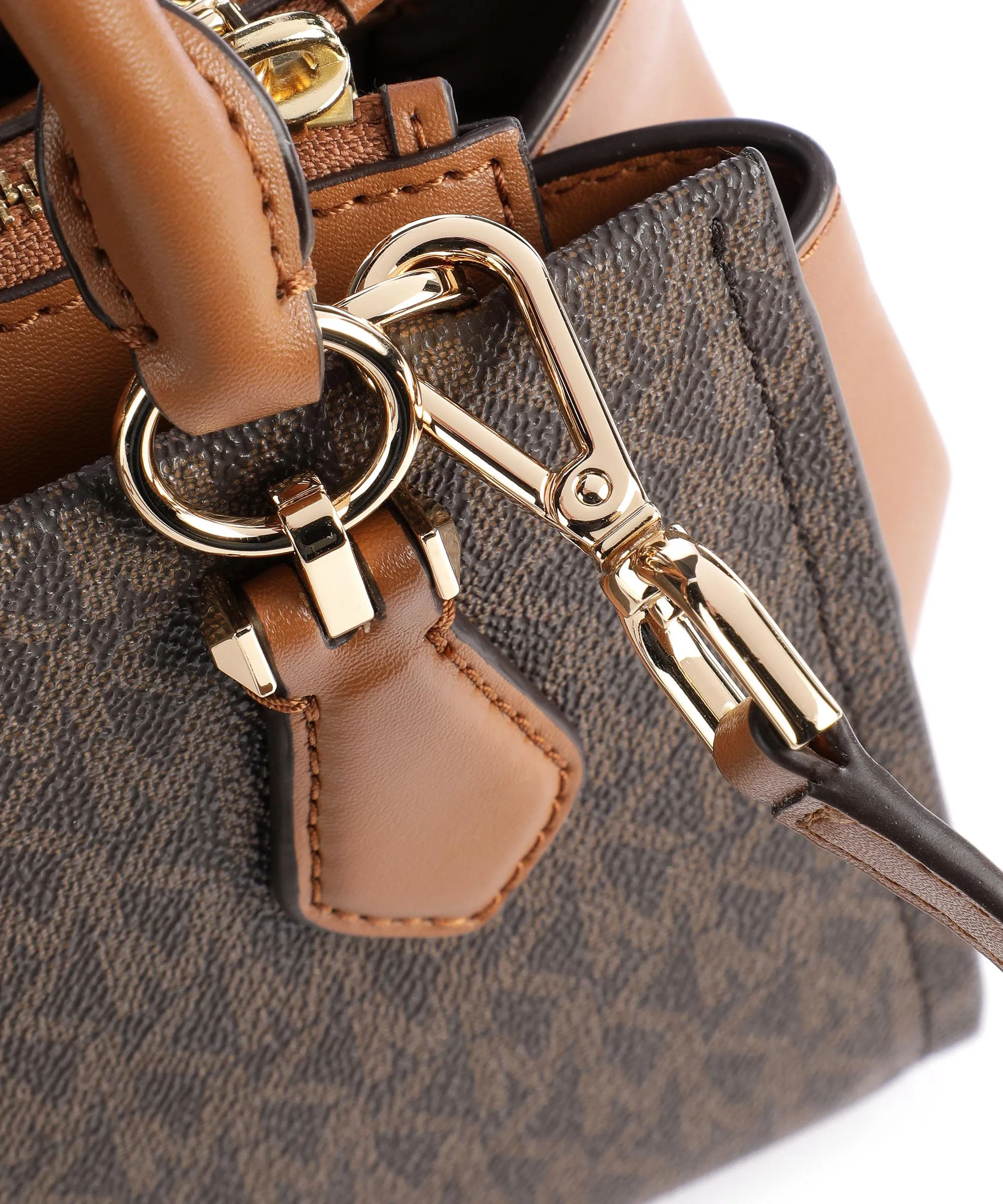  Michael Kors Marilyn Borsa a mano tela marrone scuro  