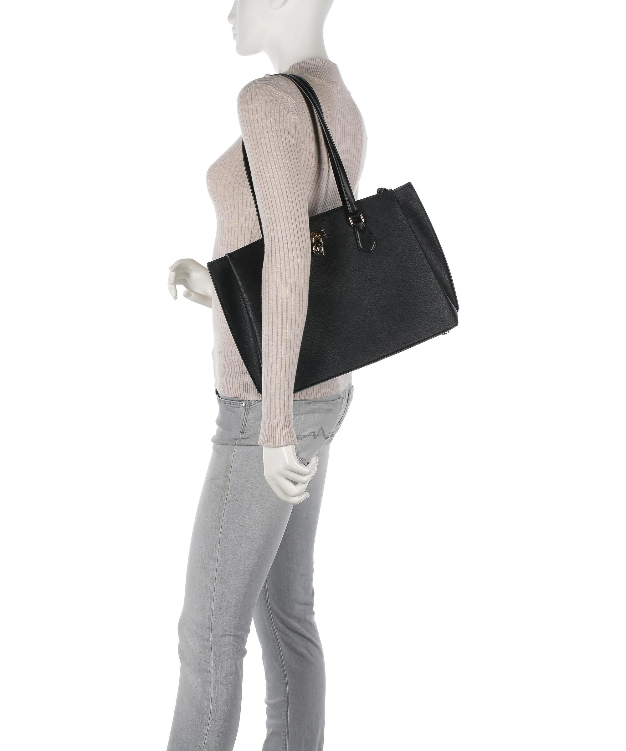  Michael Kors Ruby Borsa shopper pelle di vacchetta saffiano nero  