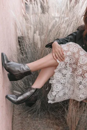 Moda In Pelle Dettagli metallizzati - Stivali western