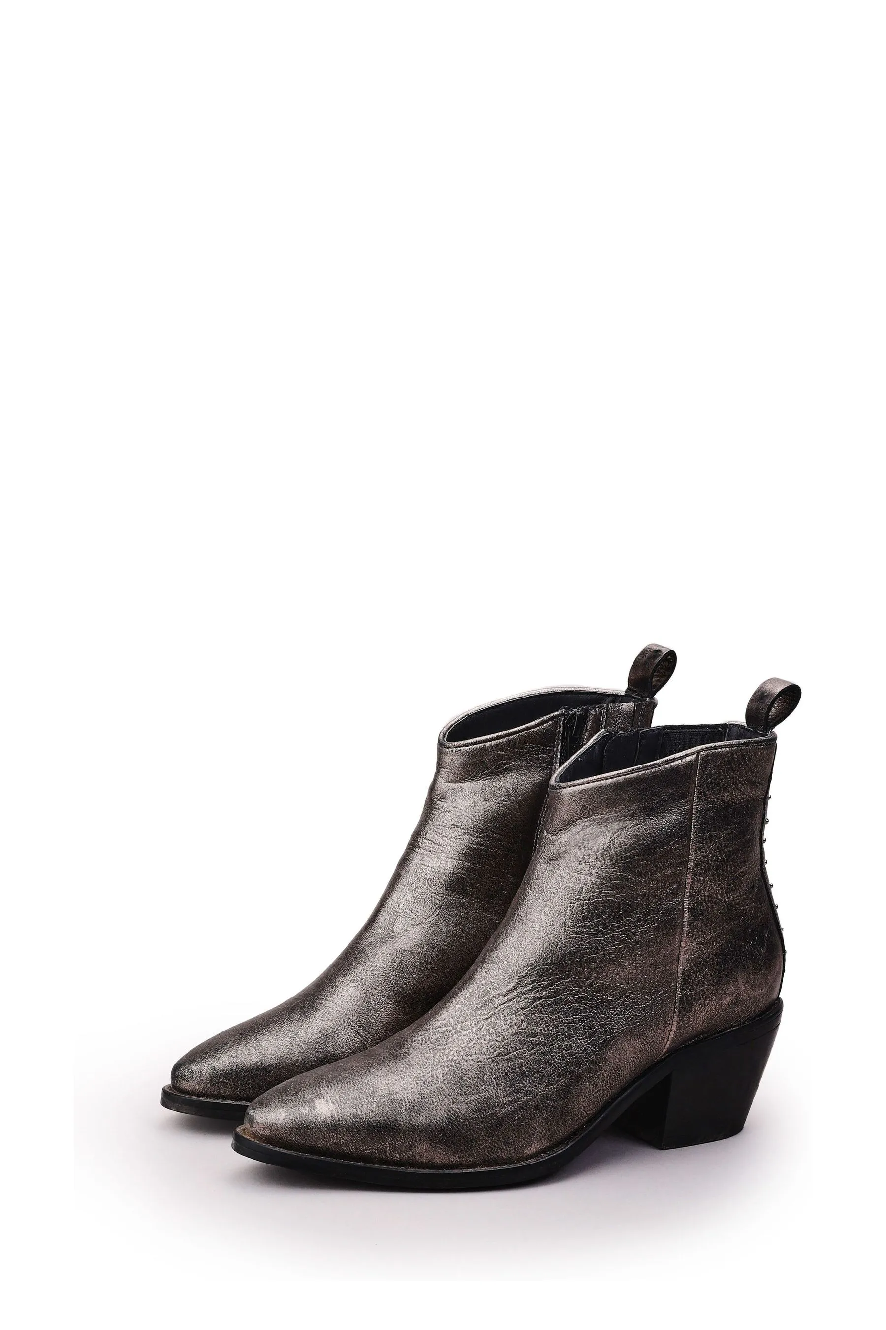 Moda In Pelle Dettagli metallizzati - Stivali western