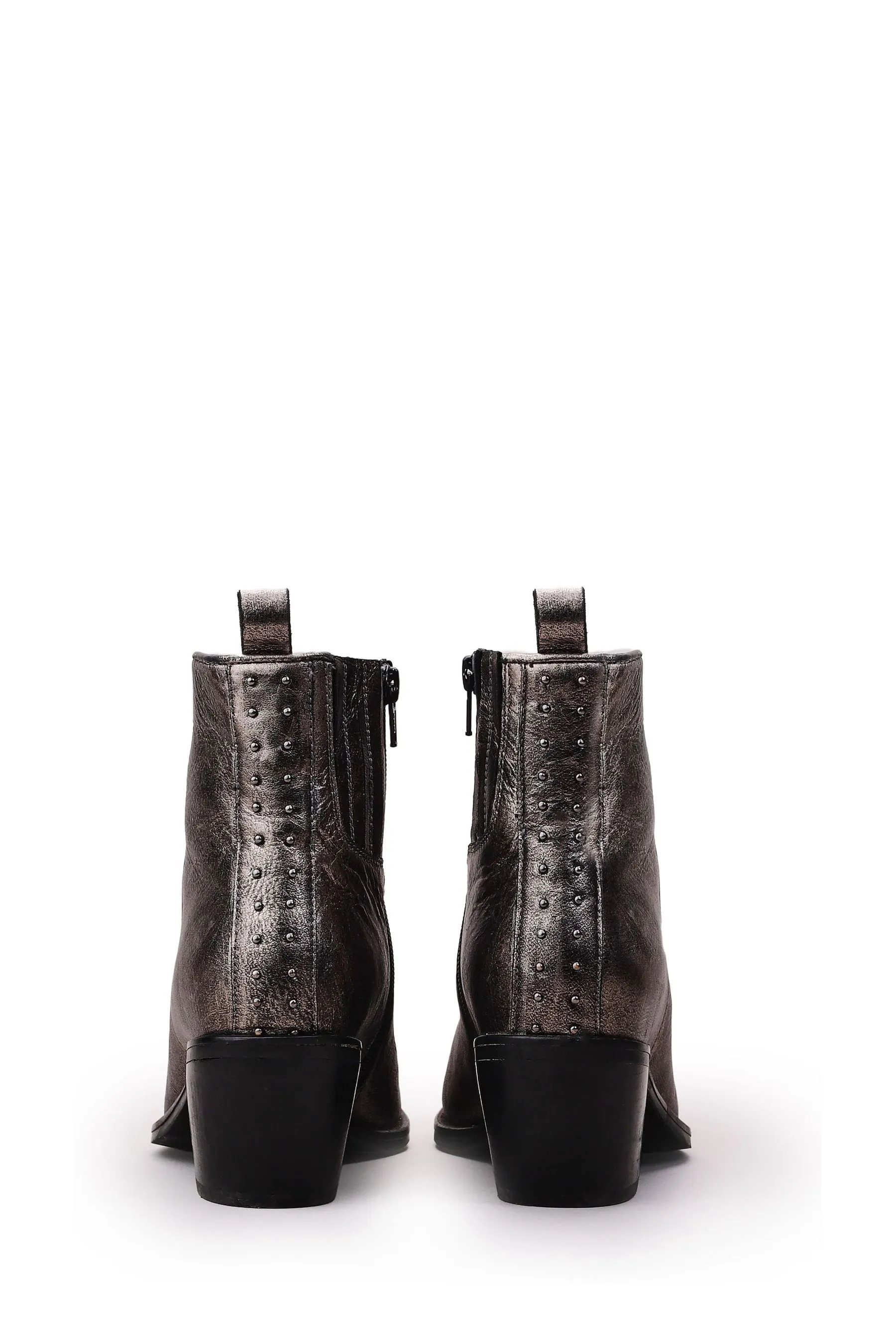Moda In Pelle Dettagli metallizzati - Stivali western