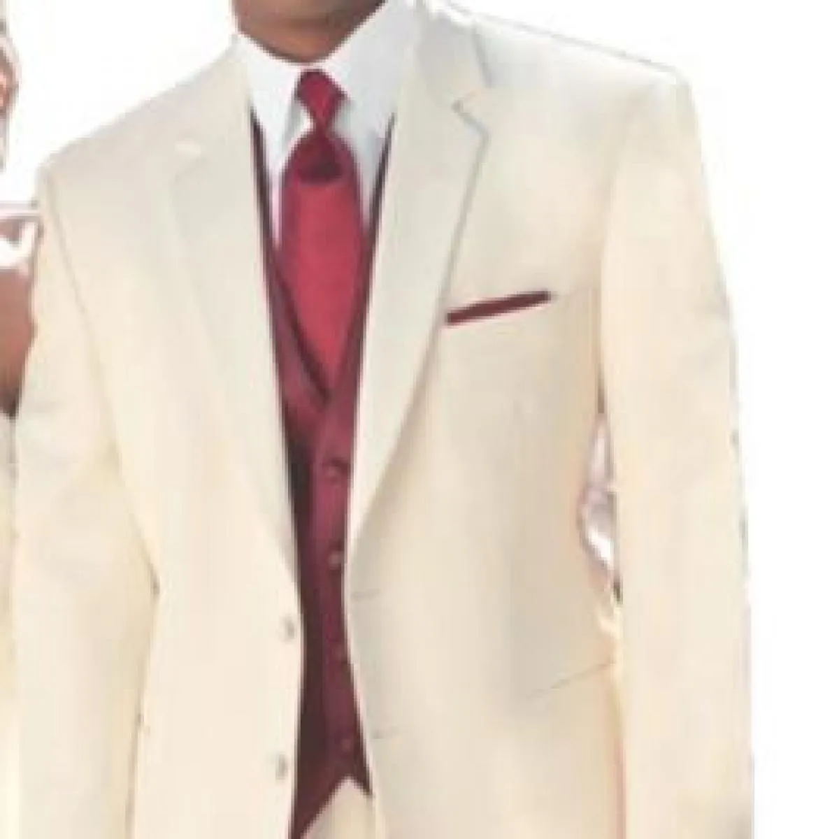 Nuovo Stile Blazer Set Smoking Dello Sposo Avorio Groomsmen Notch Risvolto Matrimonio/cena Abiti Best Man Sposo (giacca + pantal