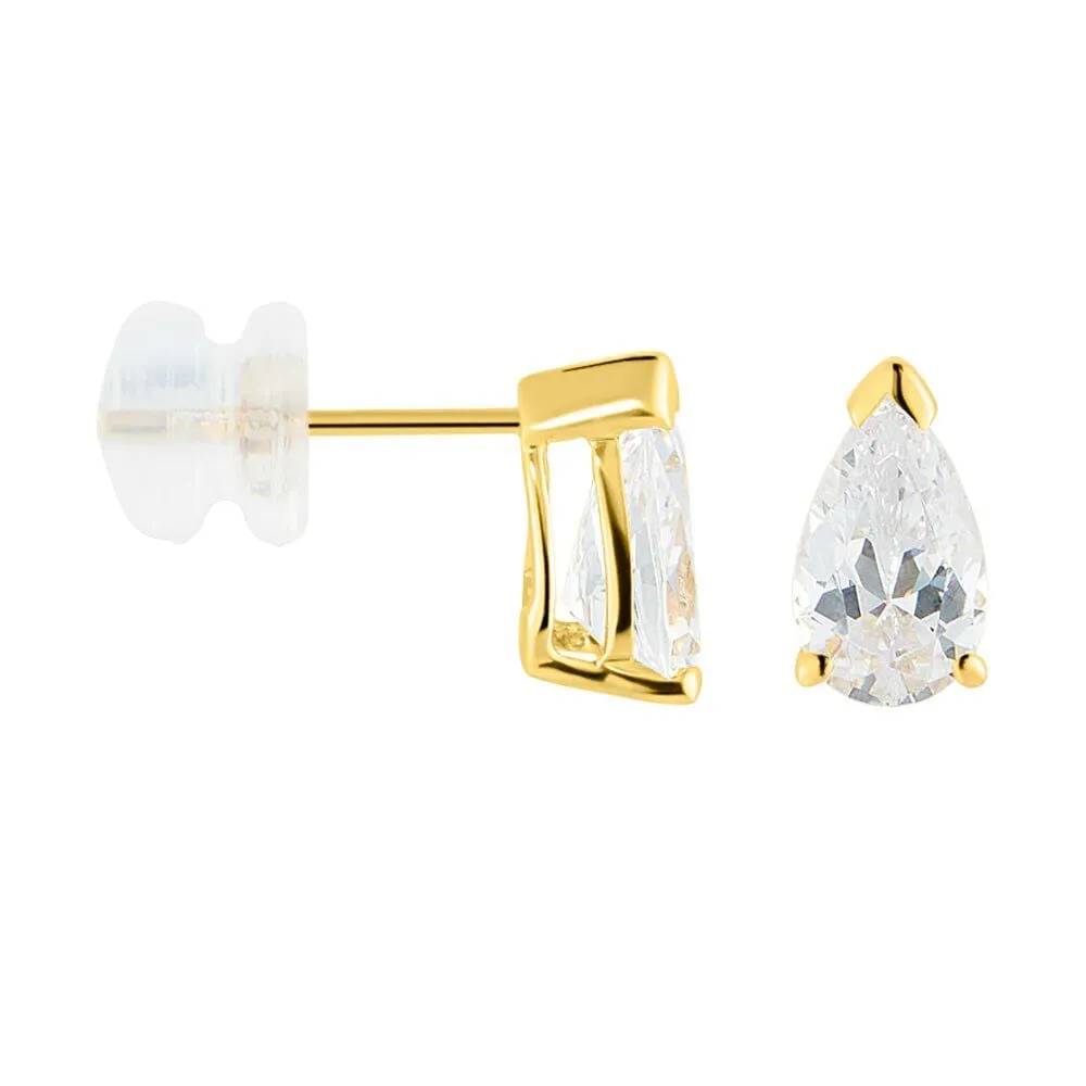 Orecchini Lobo Punto Luce Goccia Claire Oro Giallo 375/1000 Cubic Zirconia Bianco 1412106