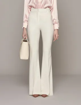 pantalone classico flare cream