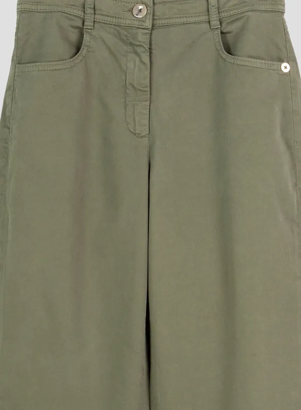 Pantalone donna in cotone verde - Pennyblack