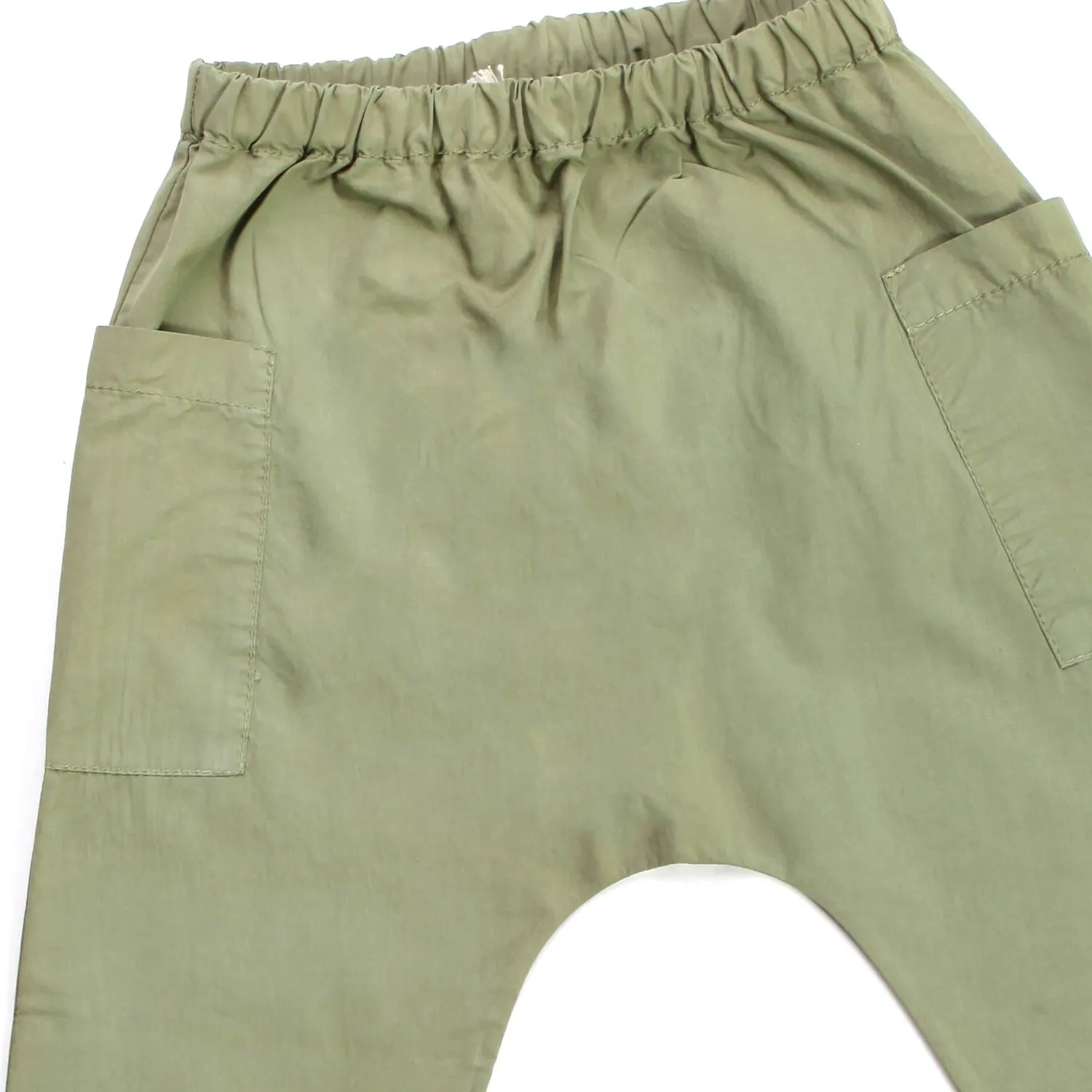Pantalone In Tela Di Cotone Con Tasche