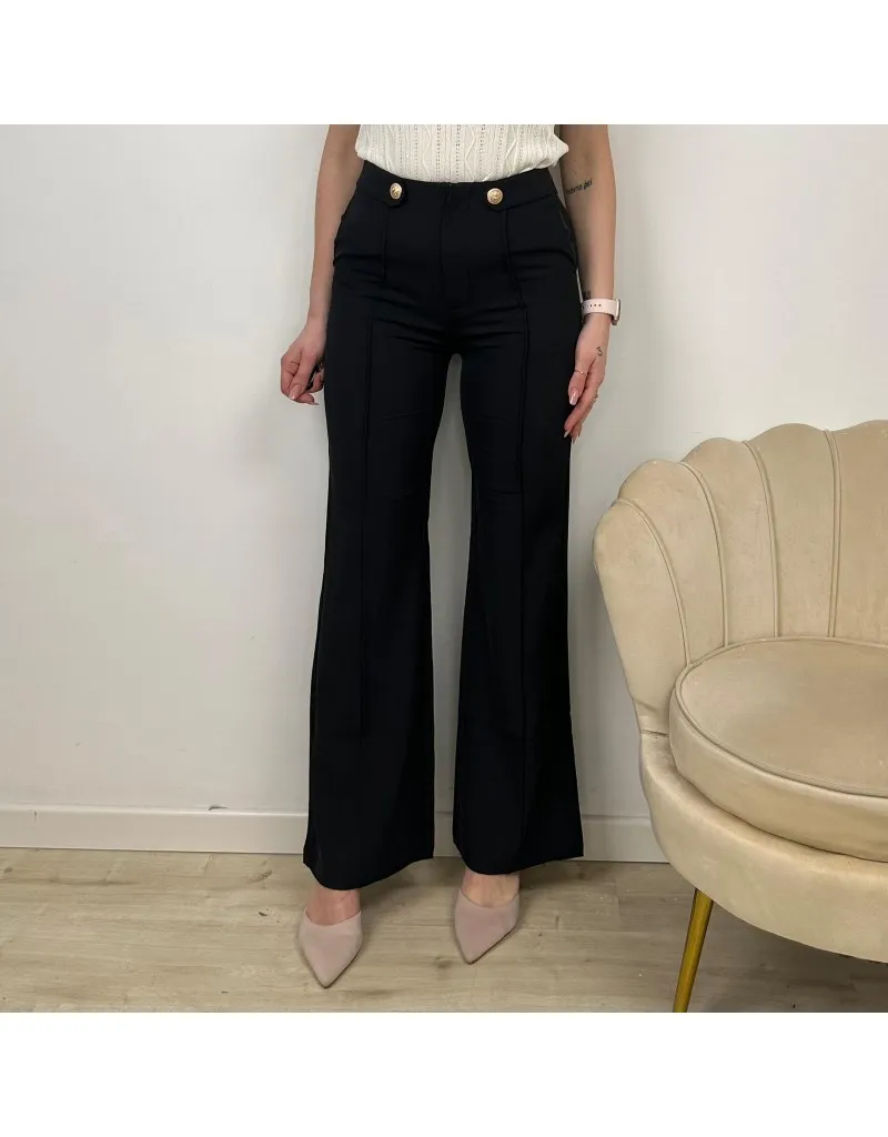 PANTALONI A ZAMPA NERI