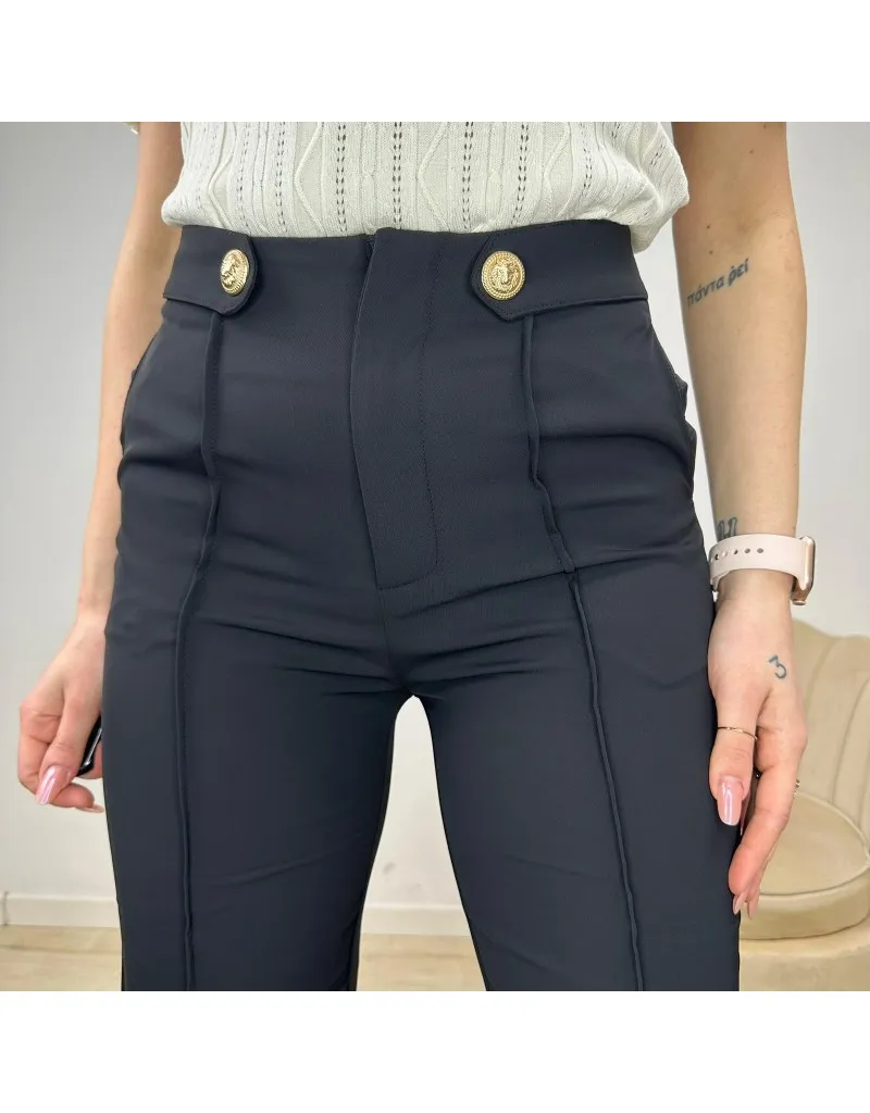 PANTALONI A ZAMPA NERI