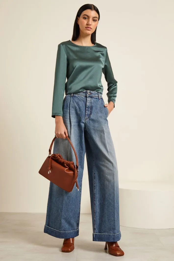 Pantaloni ampi in denim