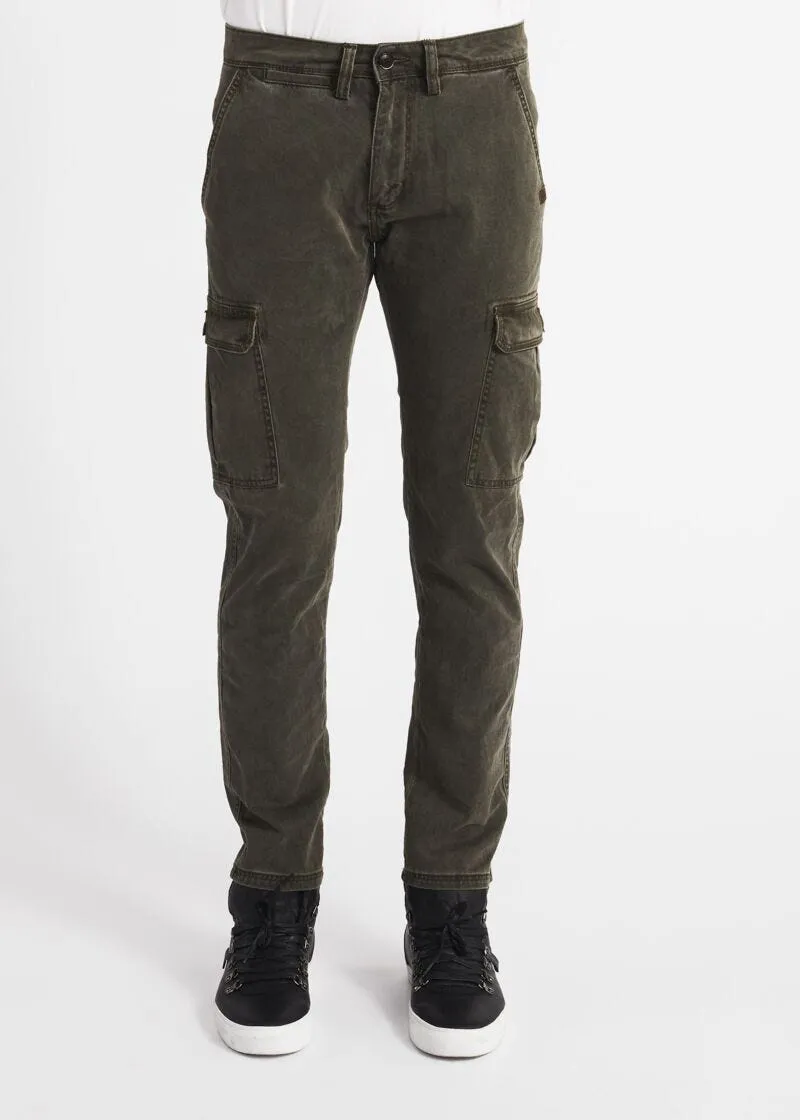 Pantaloni cargo in canvas stretch