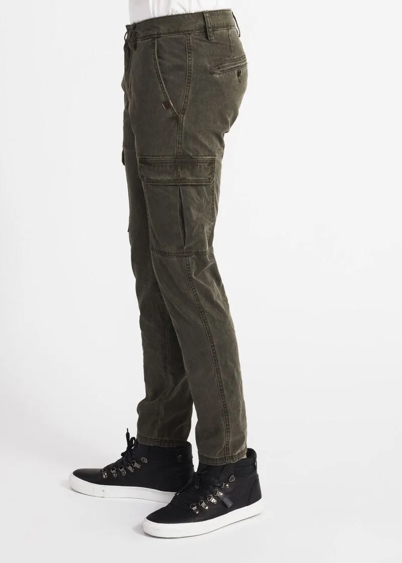 Pantaloni cargo in canvas stretch