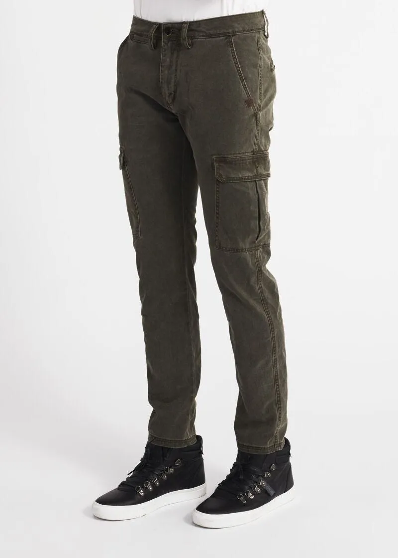 Pantaloni cargo in canvas stretch