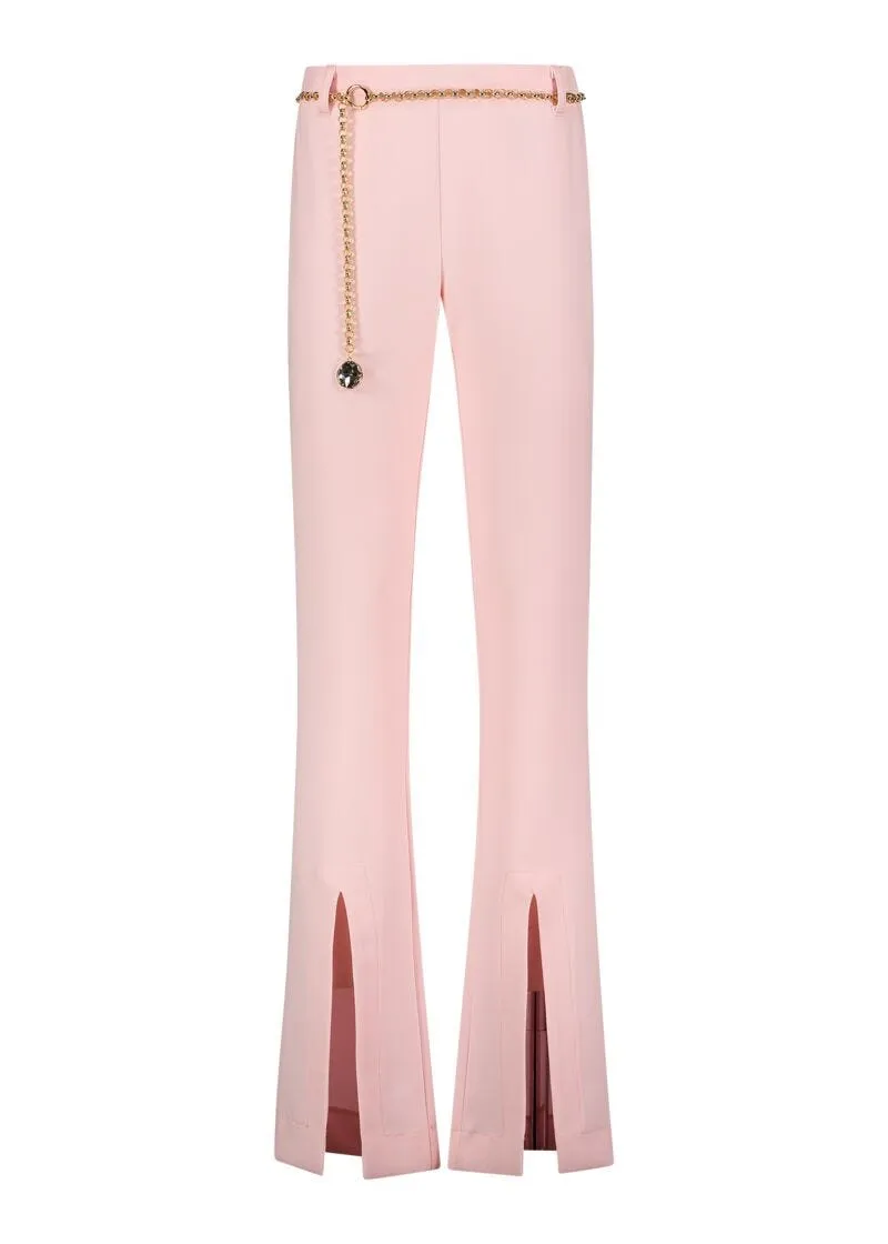 Pantaloni con cintura a catena
