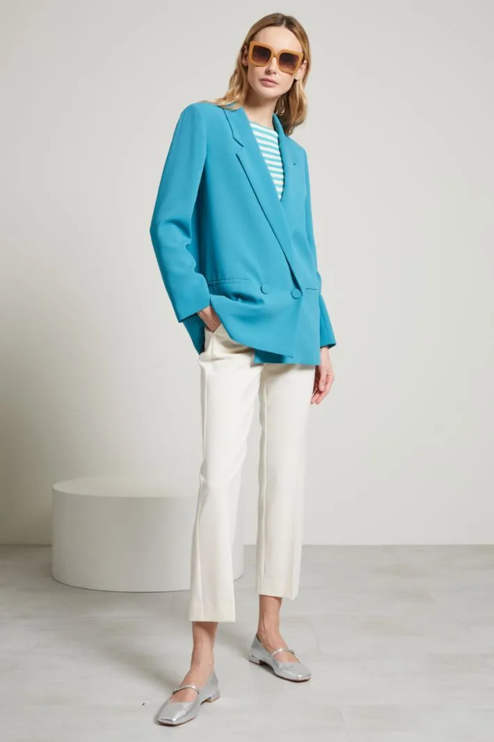 Pantaloni cropped in tela