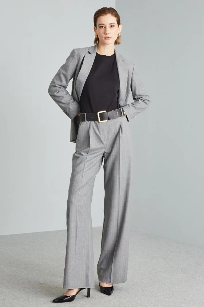 Pantaloni in saglia gessata