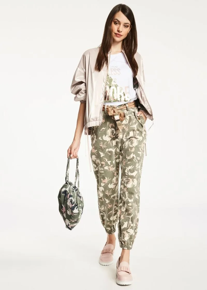 Pantaloni in twill stampato