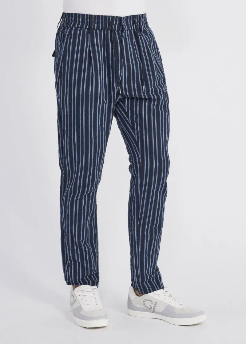 Pantaloni jogging gessati