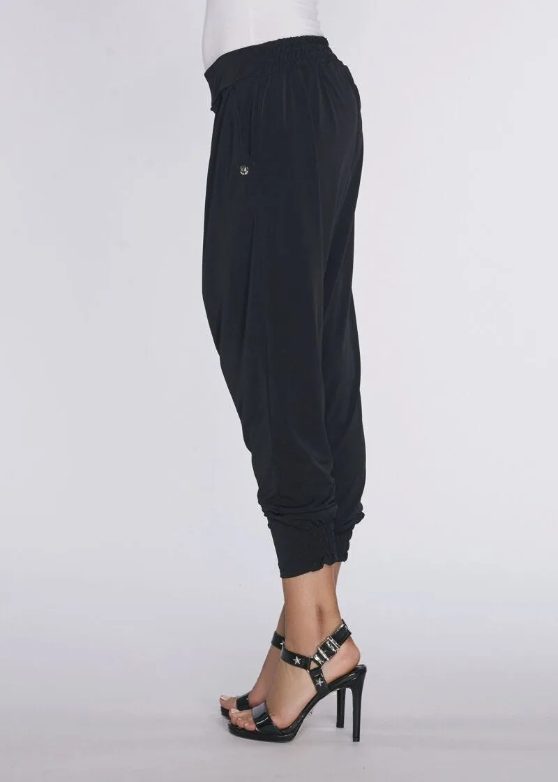 Pantaloni jogging in jersey lucido