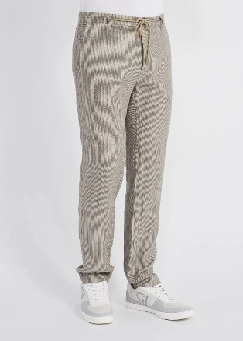 Pantaloni jogging in misto lino