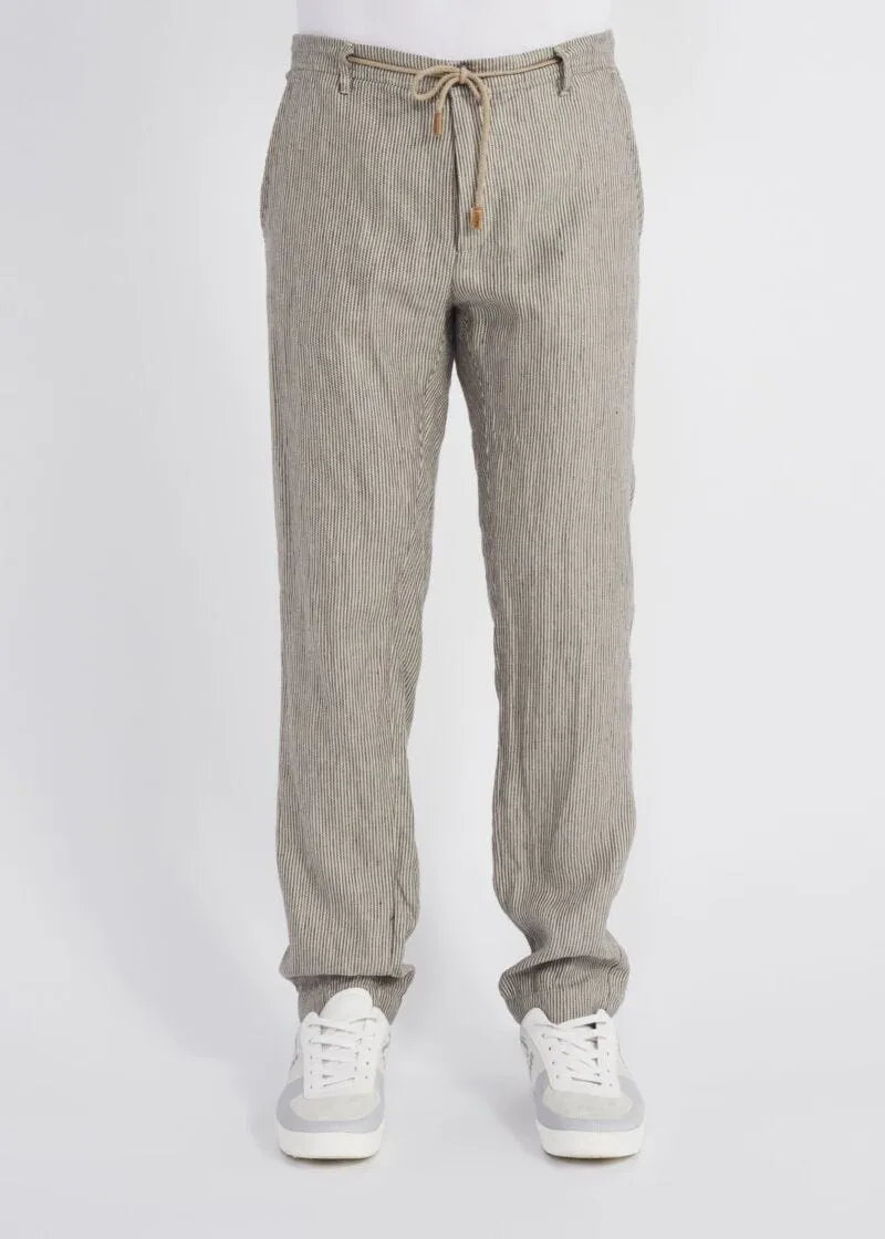 Pantaloni jogging in misto lino