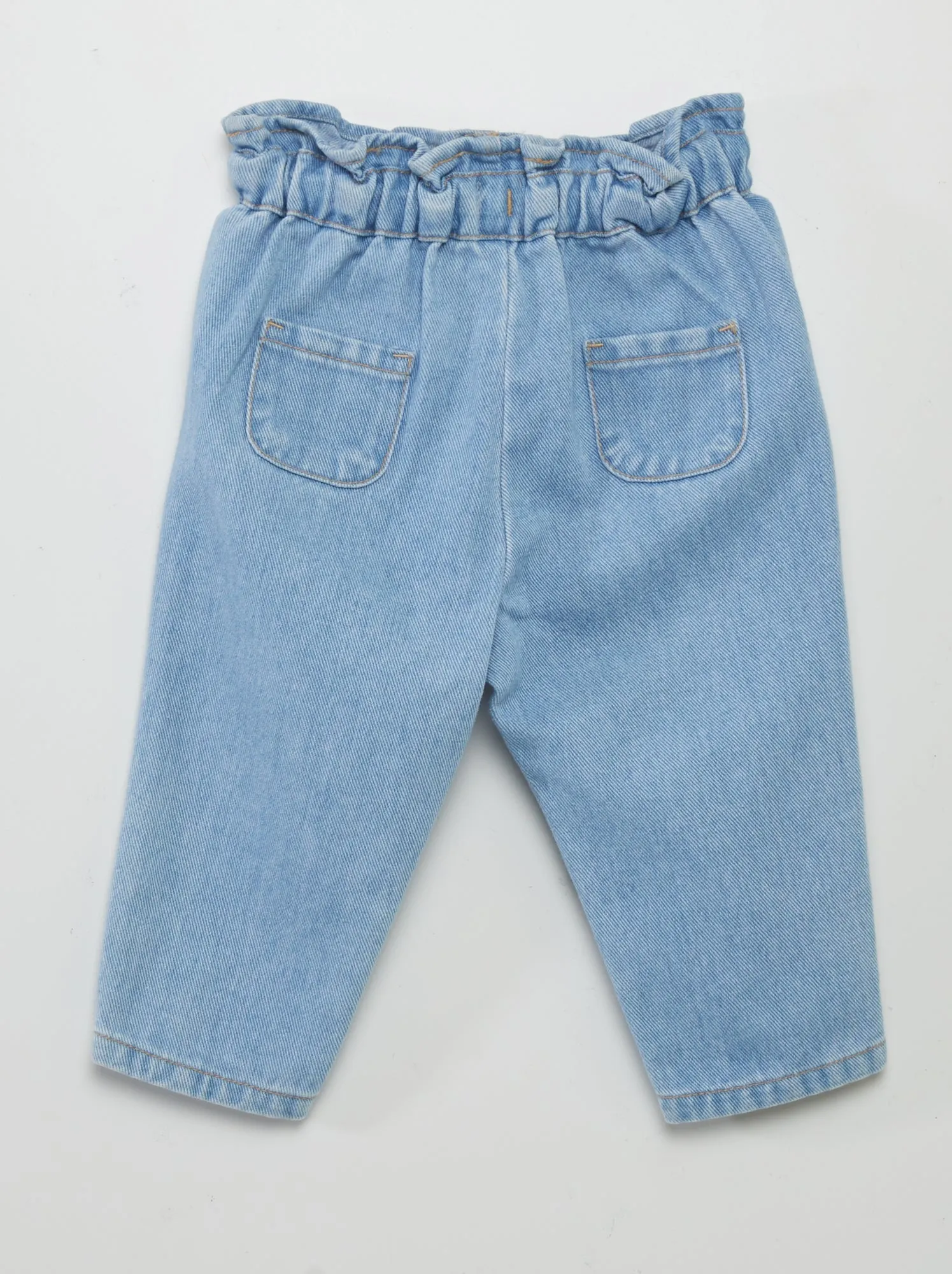 Pantaloni paperbag in jeans - BLU