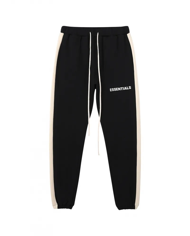 Pantaloni sportivi da uomo a contrasto di colore con cinturino alla caviglia con coulisse