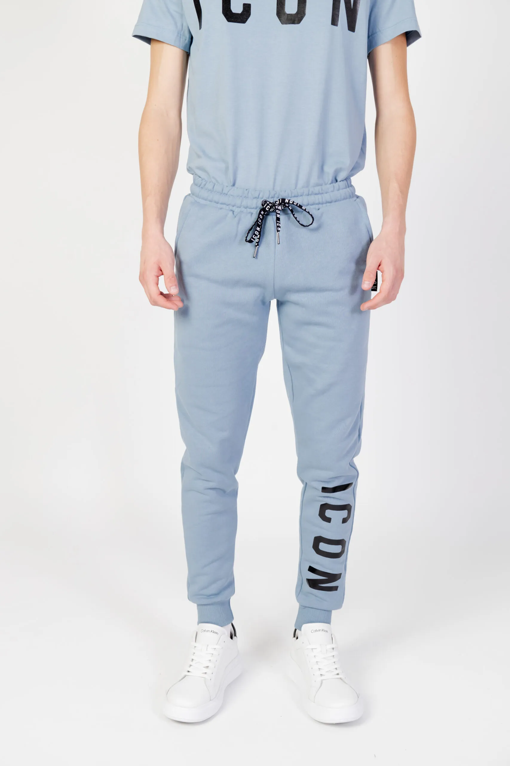 Pantaloni sportivi Icon logo Celeste