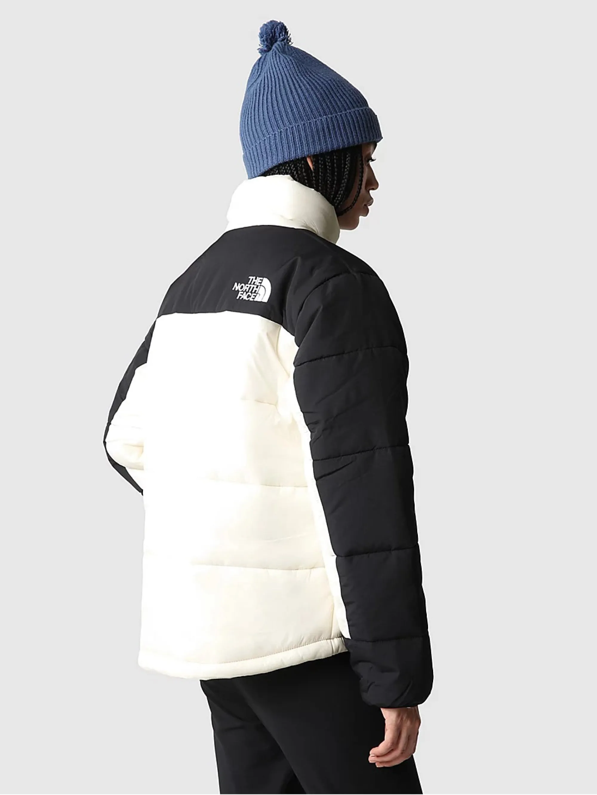 Piumino Color Block Bianco/Nero
