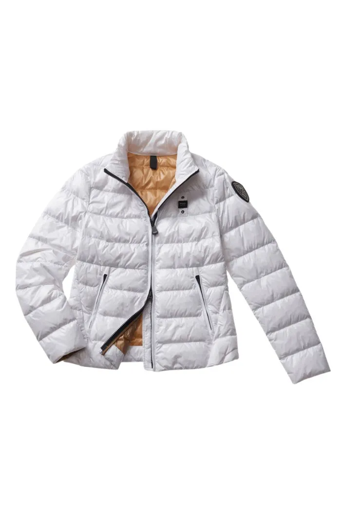 PIUMINO DONNA BIANCO BLAUER COLLO ALTO 3050