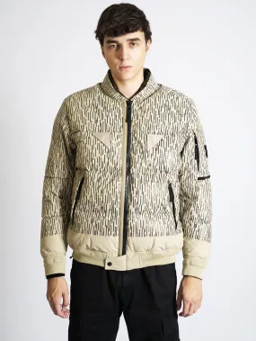 Piumino in Naslan Light Watro Rain Camo Reflective Ecrù