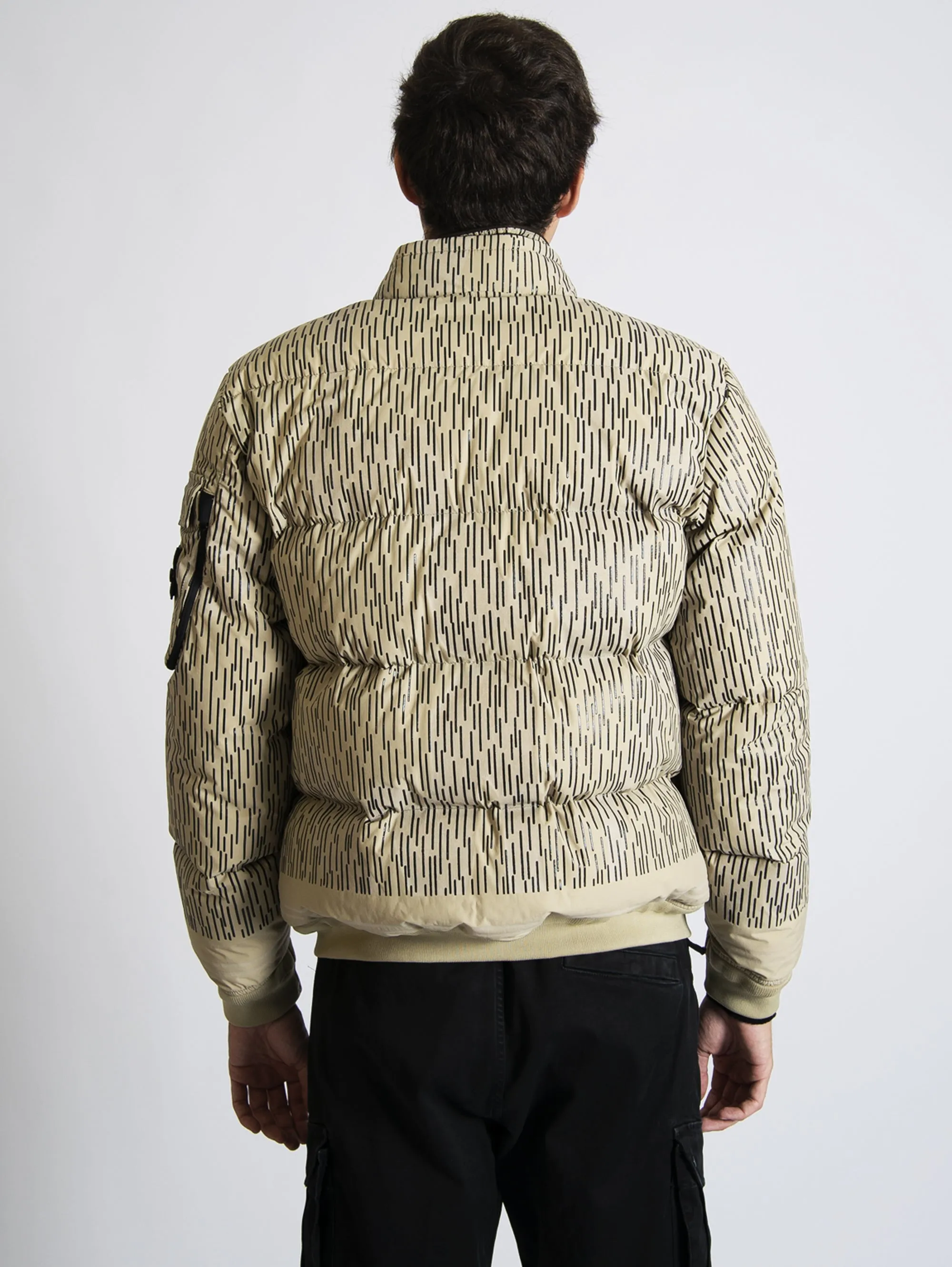Piumino in Naslan Light Watro Rain Camo Reflective Ecrù