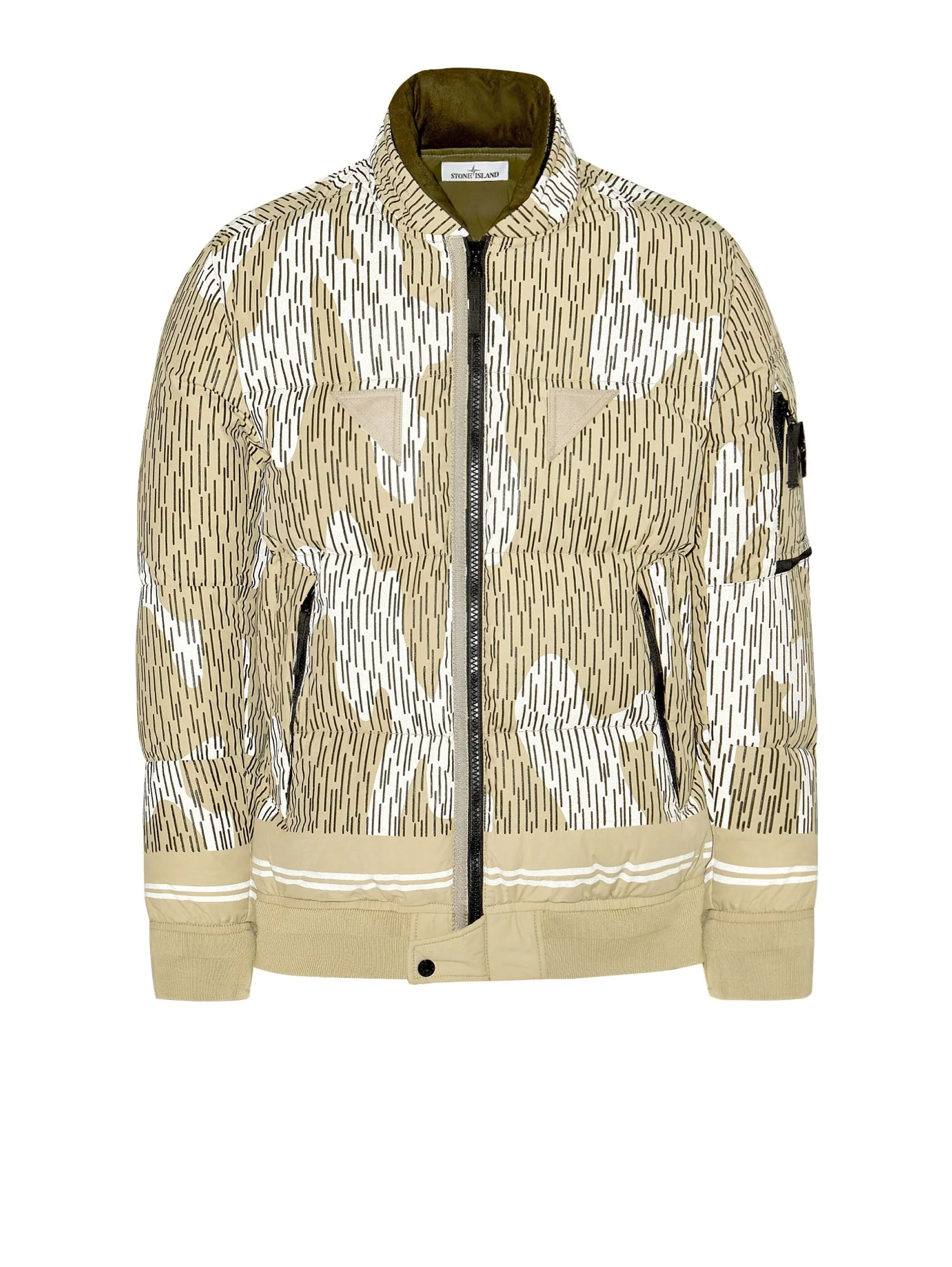 Piumino in Naslan Light Watro Rain Camo Reflective Ecrù
