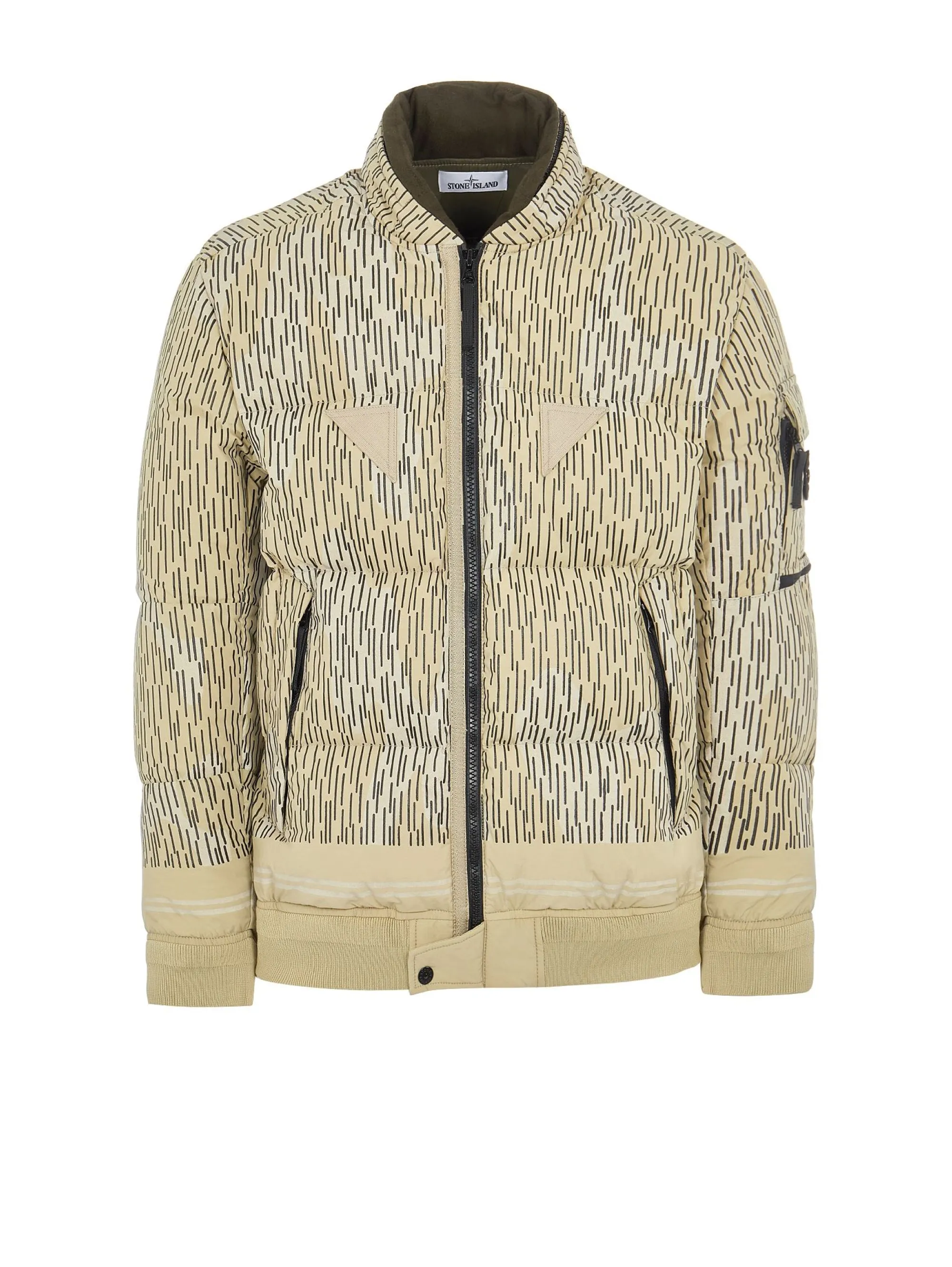 Piumino in Naslan Light Watro Rain Camo Reflective Ecrù