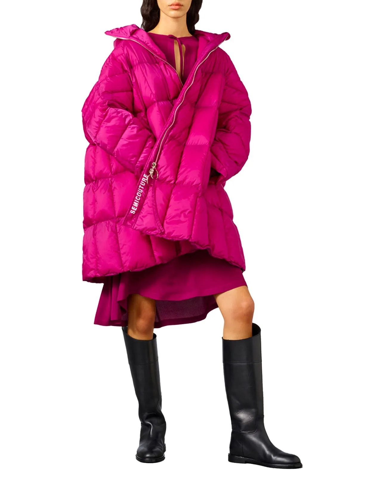 Piumino Luann trapuntato fucsia