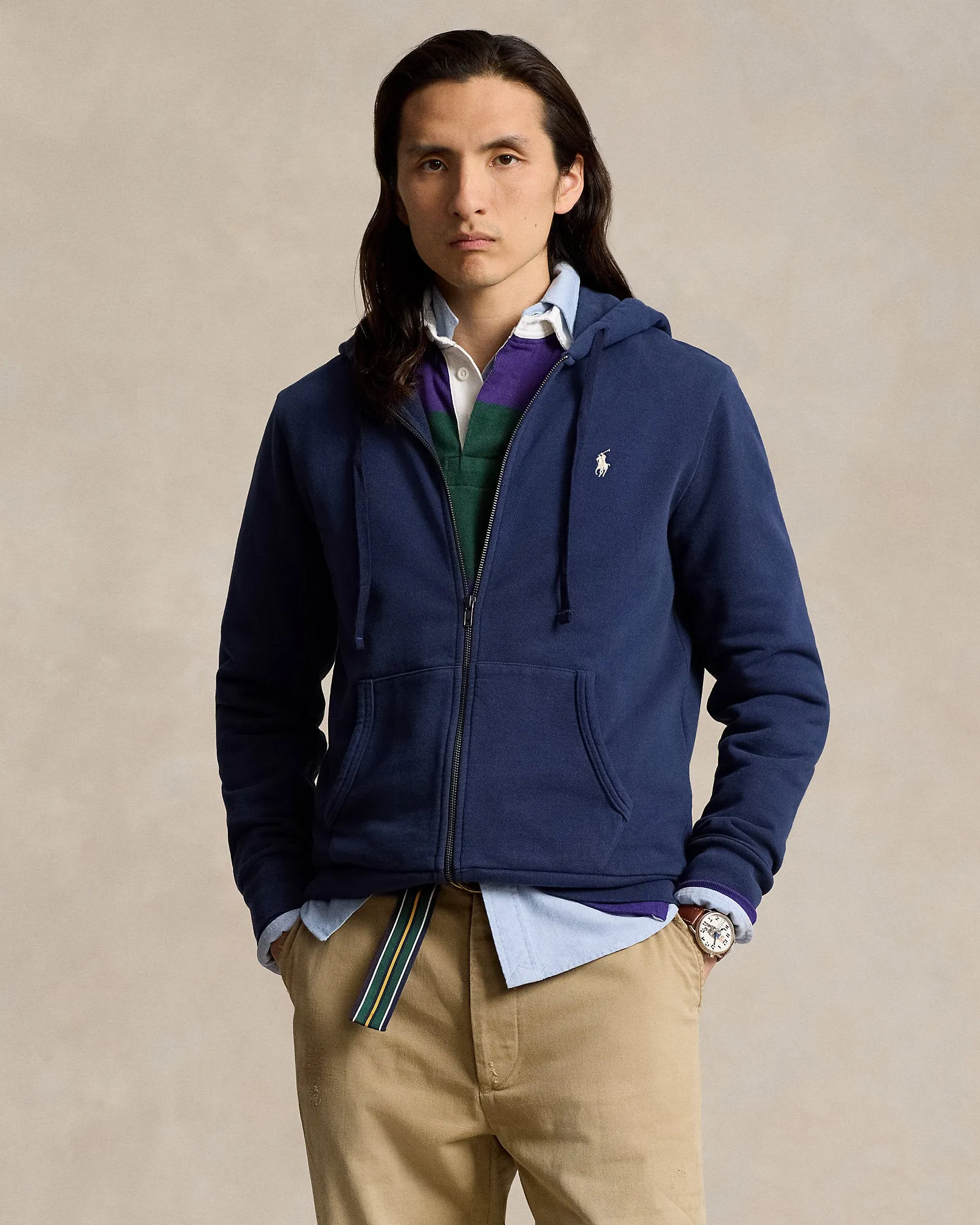 POLO RALPH LAUREN Felpa cappuccio cotone loopback