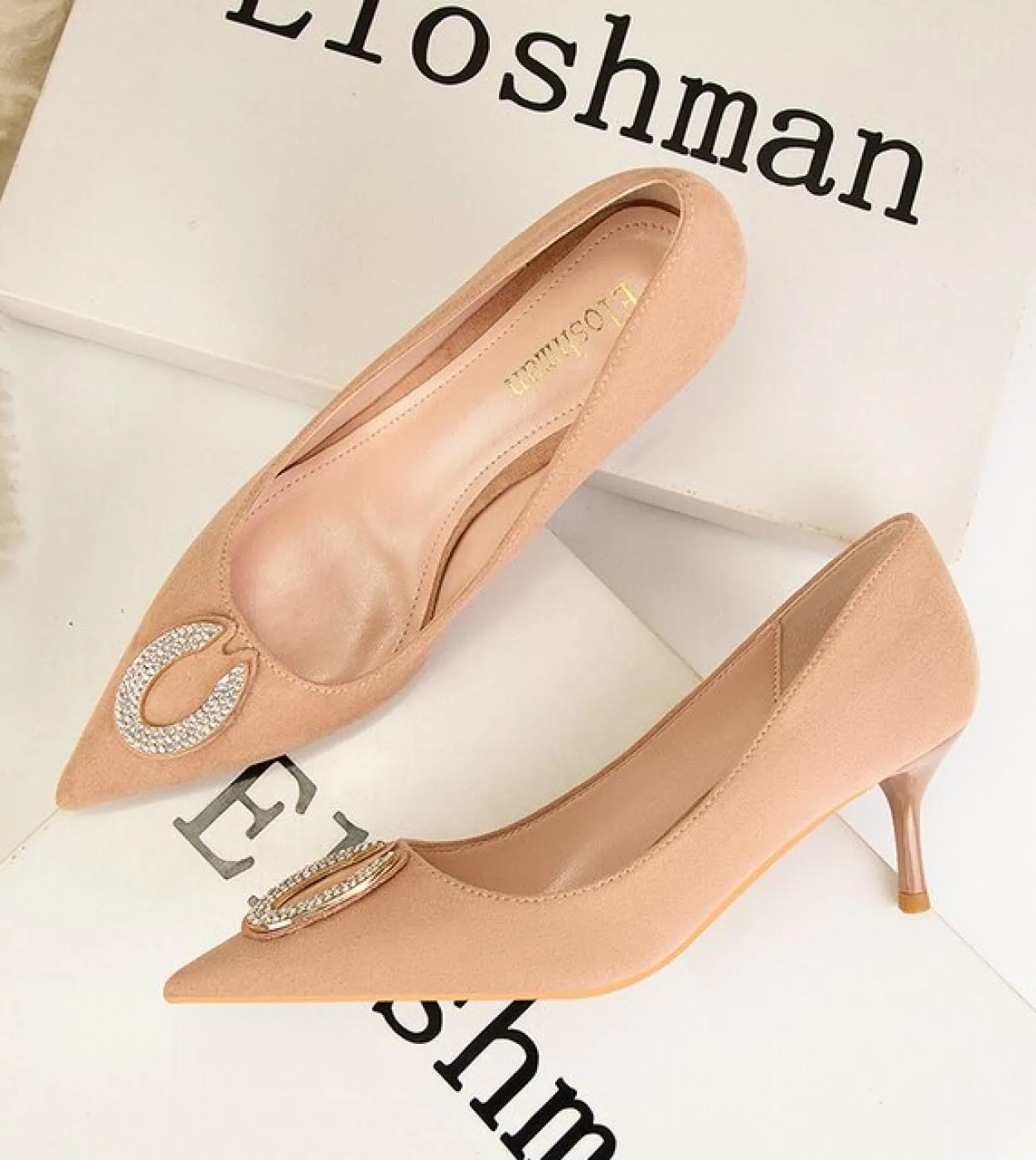 Pompe classiche Donna Stiletto Nude Nero Taglie forti Tacchi donna di lusso Moda Scarpe tacco alto Ladies Office Party Weddin