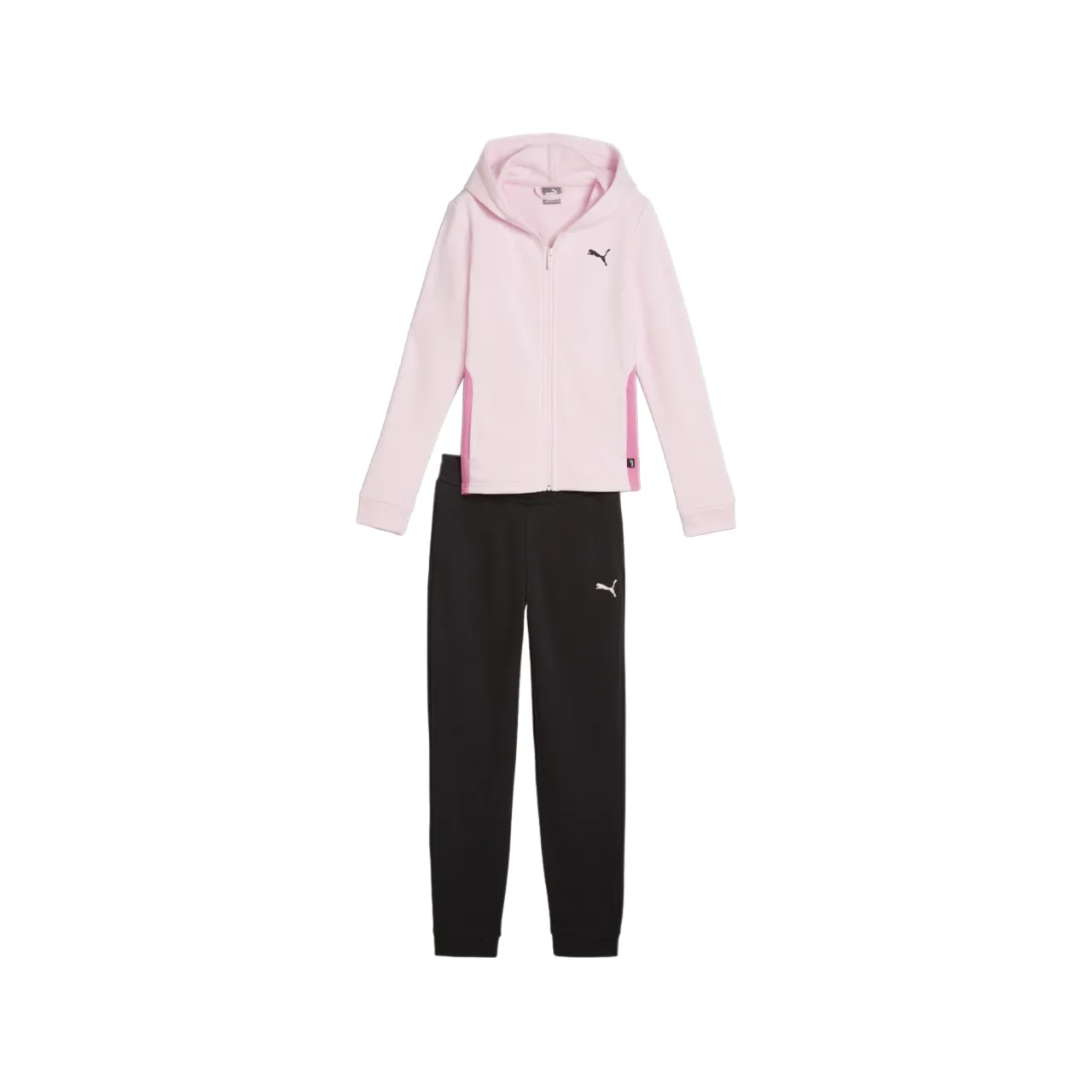 Puma tracksuit with hood for girls 673586-67 pink-black