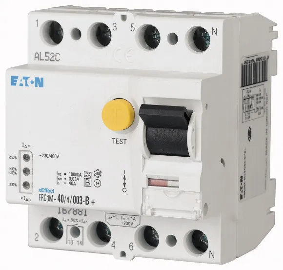 RCCB Eaton, 4P, 40A, sensibilità 300mA, Tipo B