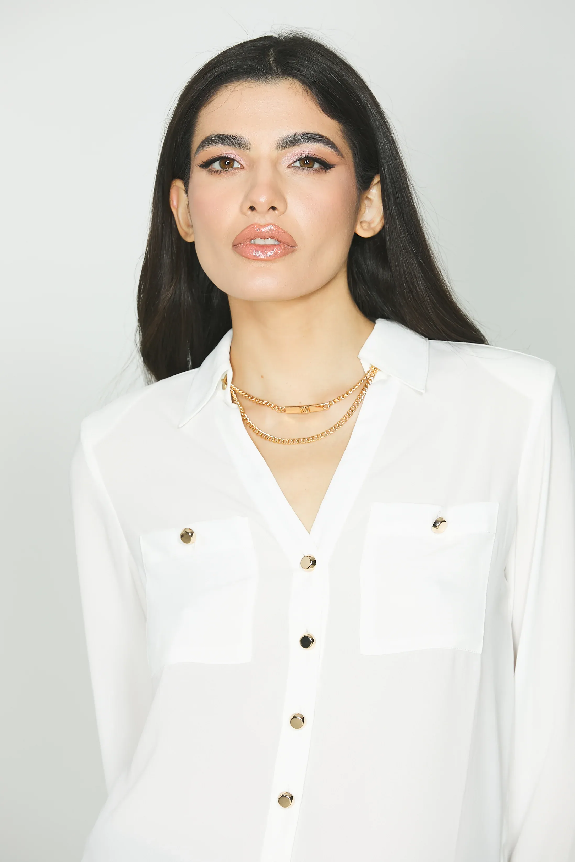 RELISH Camicia donna collana e tasche CAMICIA SUGELLITE