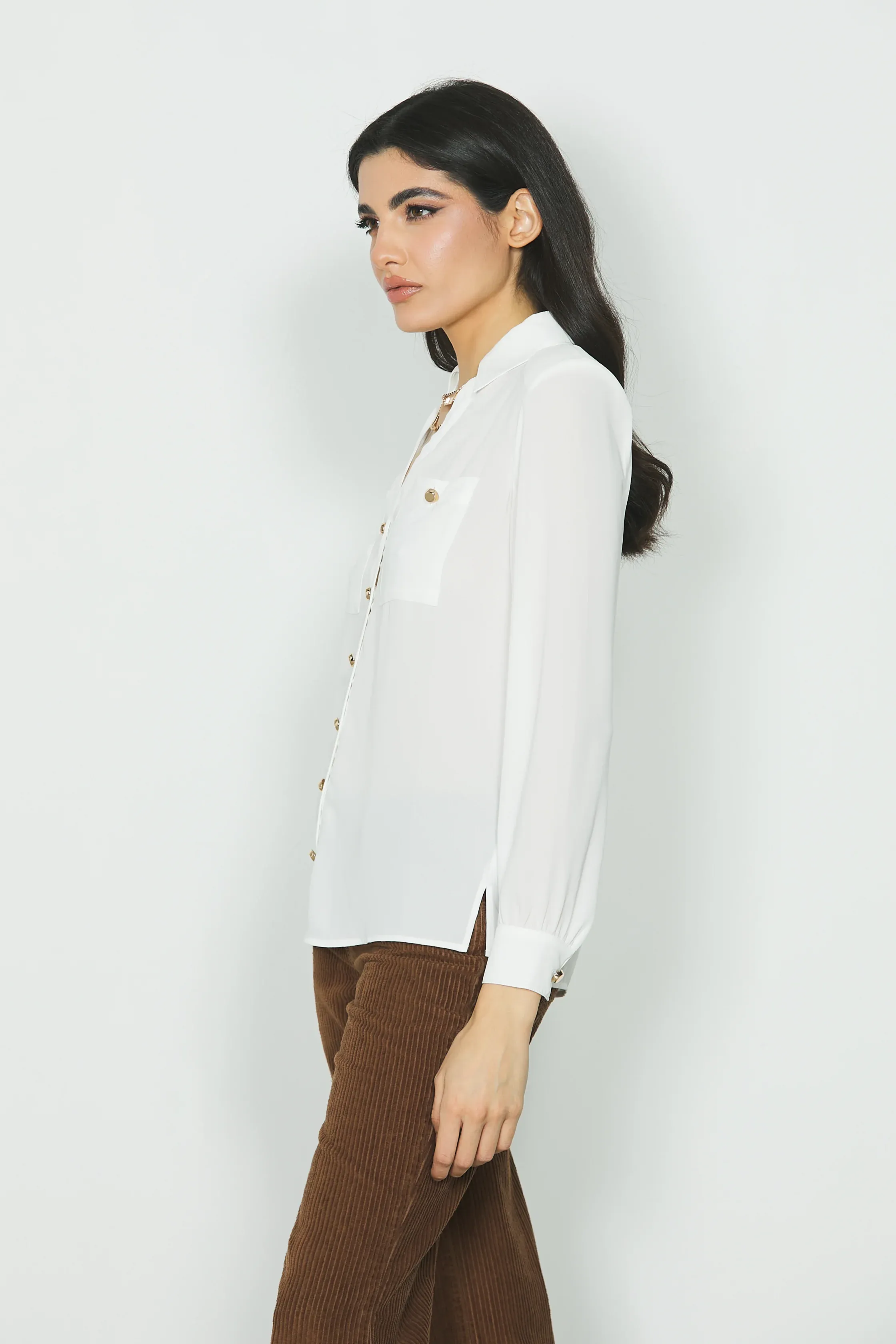 RELISH Camicia donna collana e tasche CAMICIA SUGELLITE