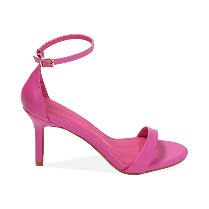 Sandali fucsia, tacco 8,5 cm