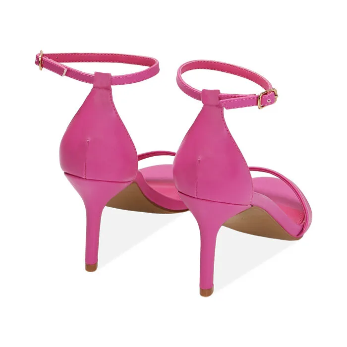 Sandali fucsia, tacco 8,5 cm