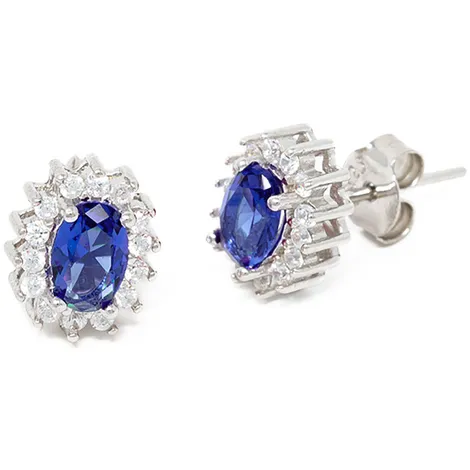 SARNIORO Orecchini in argento925 color zaffiro