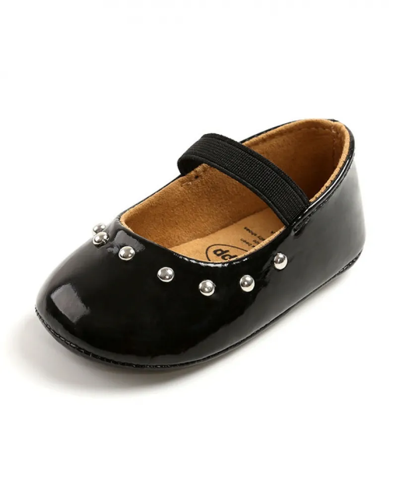 Scarpe da bambino Scarpe da bambina Scarpe eleganti con rivetti Suola in gomma Abete antiscivolo